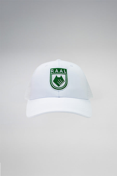 Casquette trucker ecusson brode - Blanc