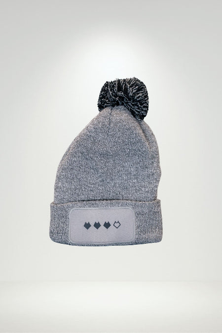 Bonnet à pompon - Gris