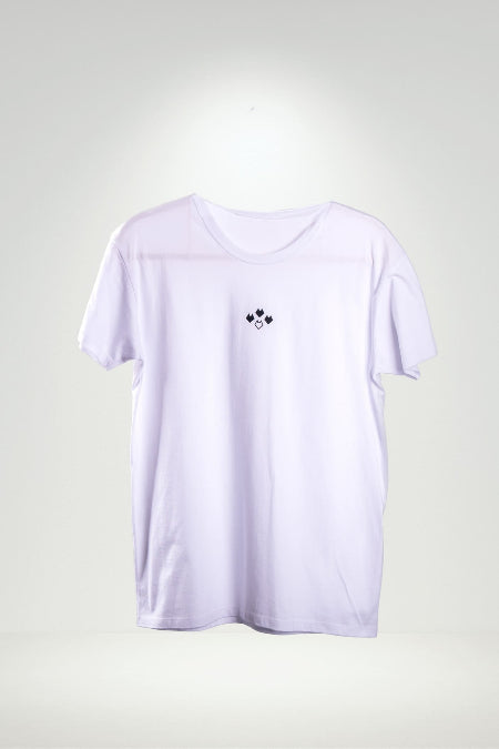 T-shirt 4 tetes de loup en losange - Blanc