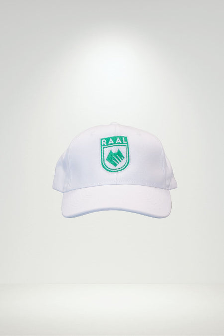 Casquette blanche ecusson brode