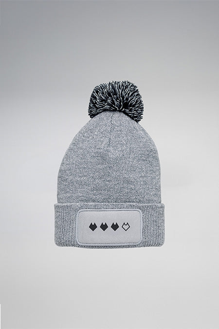 Bonnet à pompon - Gris