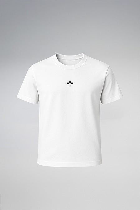 T-shirt 4 tetes de loup en losange - Blanc