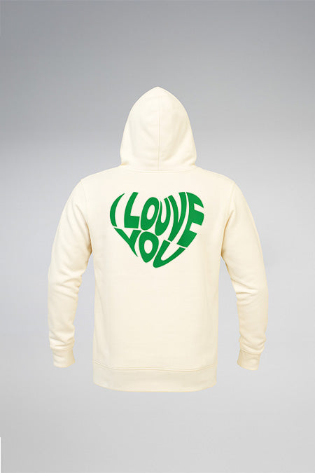 Sweatshirt à capuche Madame I Louve You - Beige